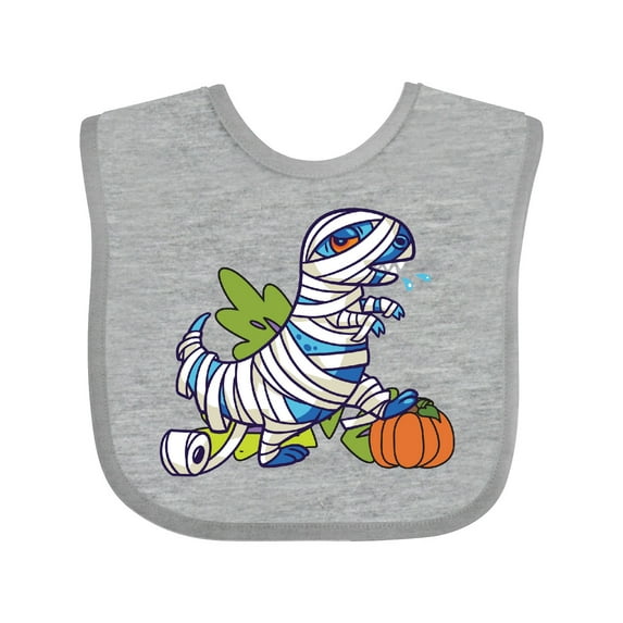 Inktastic Halloween Dinosaur Mummy Boys or Girls Baby Bib
