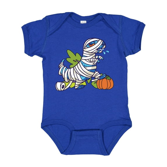 Inktastic Halloween Dinosaur Mummy Boys or Girls Baby Bodysuit