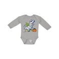 thumbnail image 1 of Inktastic Halloween Dinosaur Mummy Boys or Girls Long Sleeve Baby Bodysuit, 1 of 5