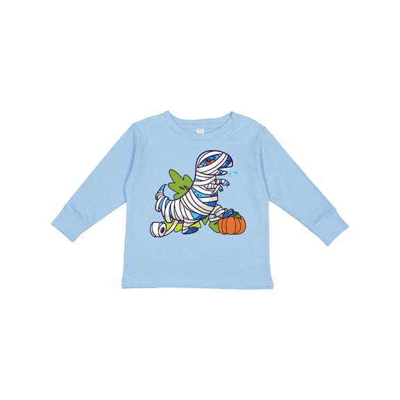 Inktastic Halloween Dinosaur Mummy Boys or Girls Long Sleeve Toddler T-Shirt