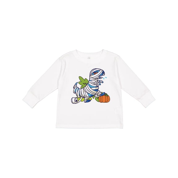 Inktastic Halloween Dinosaur Mummy Boys or Girls Long Sleeve Toddler T-Shirt