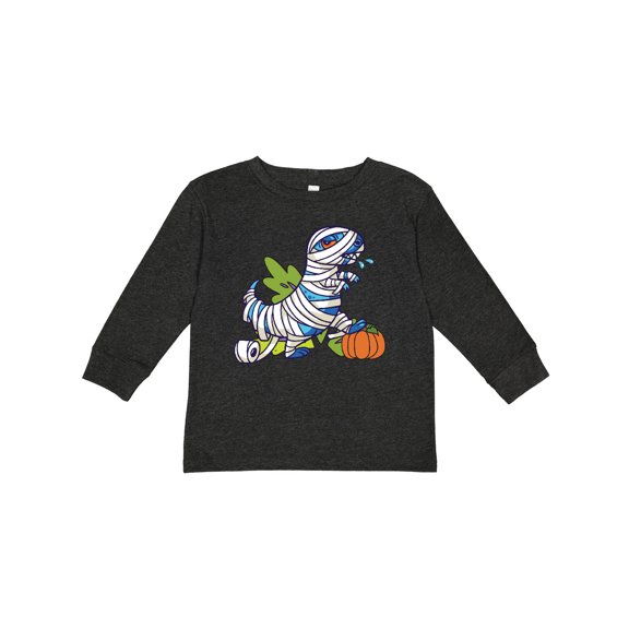 Inktastic Halloween Dinosaur Mummy Boys or Girls Long Sleeve Toddler T-Shirt