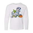 thumbnail image 1 of Inktastic Halloween Dinosaur Mummy Long Sleeve Youth T-Shirt, 1 of 5