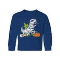 thumbnail image 1 of Inktastic Halloween Dinosaur Mummy Long Sleeve Youth T-Shirt, 1 of 5