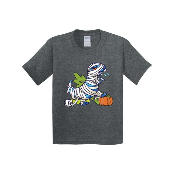 Inktastic Halloween Dinosaur Mummy Youth T-Shirt