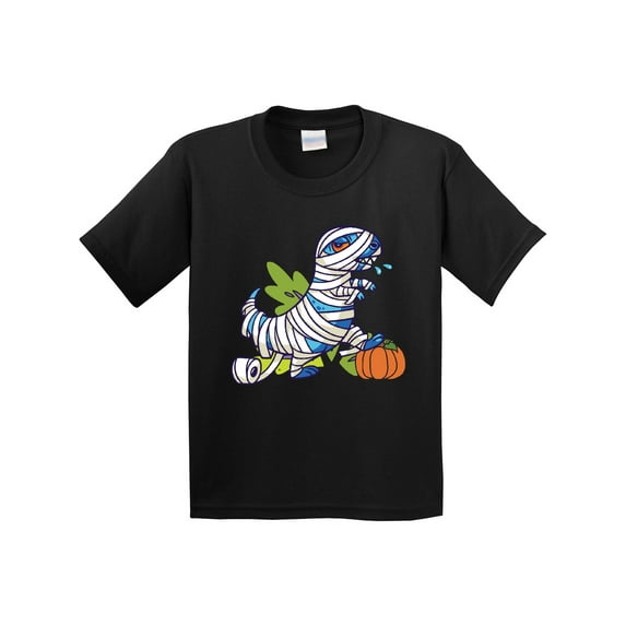 Inktastic Halloween Dinosaur Mummy Youth T-Shirt