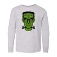 thumbnail image 1 of Inktastic Halloween Frankenstein Head Long Sleeve Youth T-Shirt, 1 of 5