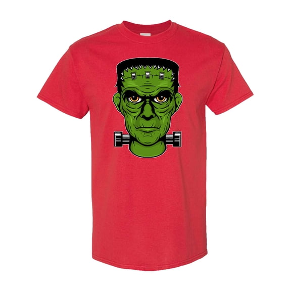 Inktastic Halloween Frankenstein Head T-Shirt