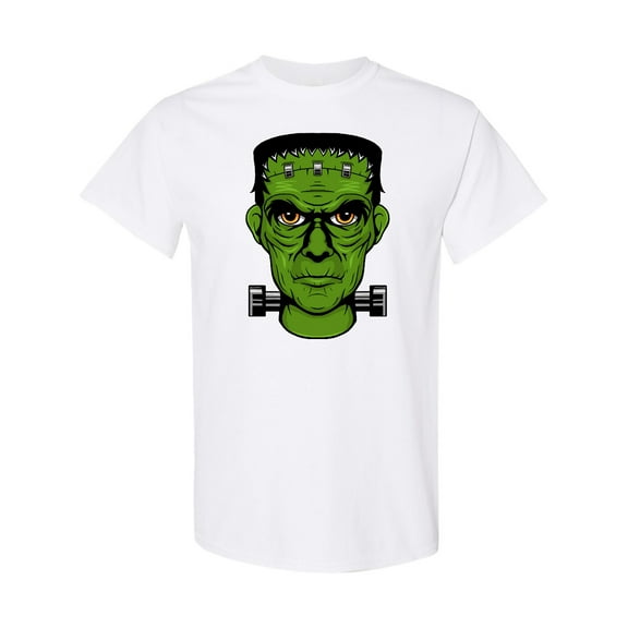 Inktastic Halloween Frankenstein Head T-Shirt