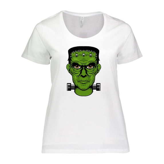 Inktastic Halloween Frankenstein Head Women's Plus Size T-Shirt