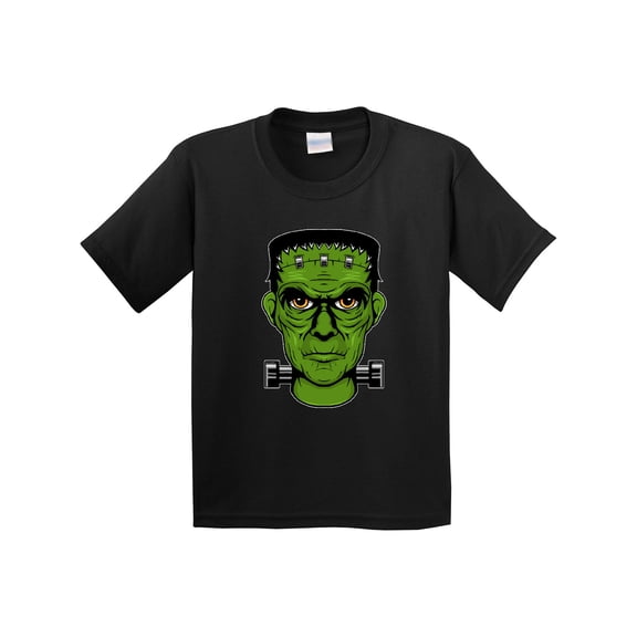 Inktastic Halloween Frankenstein Head Youth T-Shirt