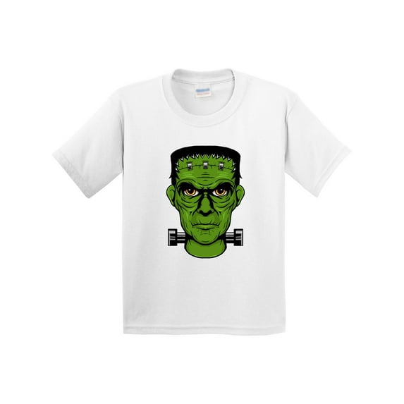 Inktastic Halloween Frankenstein Head Youth T-Shirt