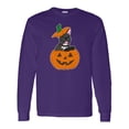 thumbnail image 1 of Inktastic Pumpkin Puppies Halloween Frenchie Long Sleeve T-Shirt, 1 of 5