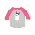 thumbnail image 1 of Inktastic Halloween, Ghost, Ribbon, Bow, Trick or Treat, Boo Girls Toddler T-Shirt, 1 of 5