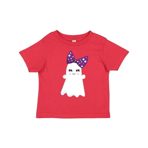 Inktastic Halloween, Ghost, Ribbon, Bow, Trick or Treat, Boo Girls Toddler T-Shirt