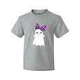 thumbnail image 1 of Inktastic Halloween, Ghost, Ribbon, Bow, Trick or Treat, Boo Youth T-Shirt, 1 of 5