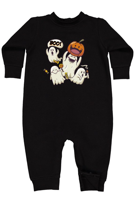 Halloween Ghosts Baby Fleece Romper