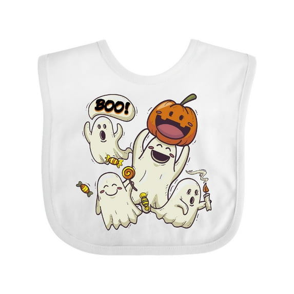 Inktastic Halloween Ghosts Boys or Girls Baby Bib