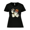 thumbnail image 1 of Inktastic Halloween Ghosts Women's Plus Size T-Shirt, 1 of 5