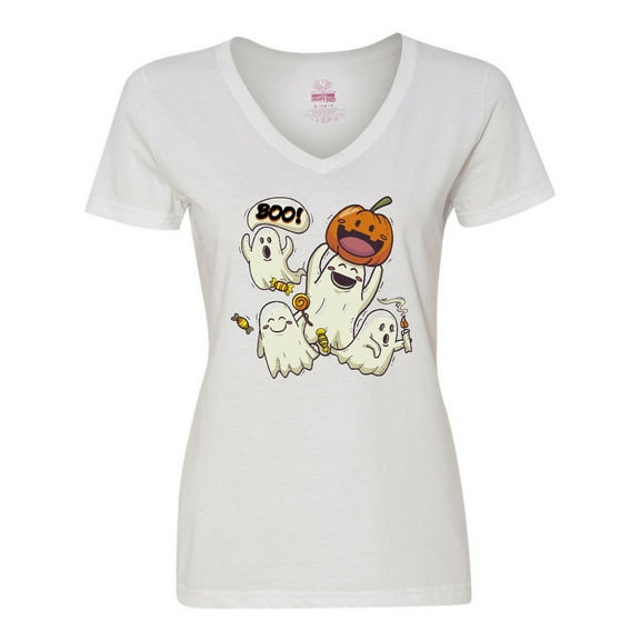 Inktastic Halloween Ghosts Women's V-Neck T-Shirt