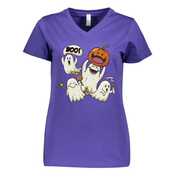 Inktastic Halloween Ghosts Women's V-Neck T-Shirt