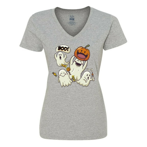 Inktastic Halloween Ghosts Women's V-Neck T-Shirt