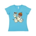 thumbnail image 1 of Inktastic Halloween Ghosts Women's V-Neck T-Shirt, 1 of 5