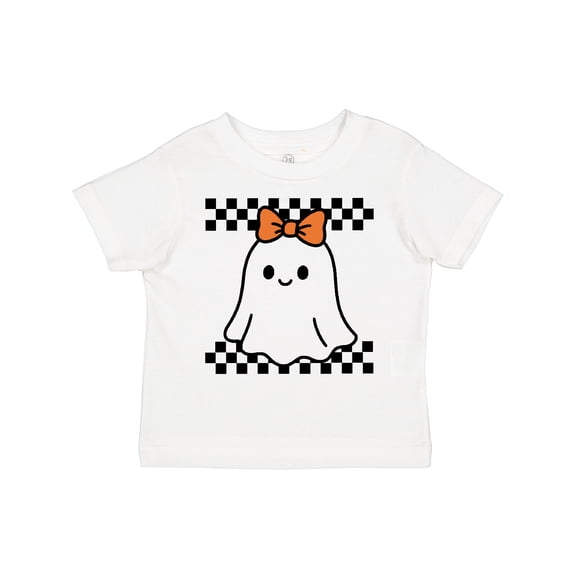 Inktastic Halloween Girl Ghost Checkered Girls Toddler T-Shirt