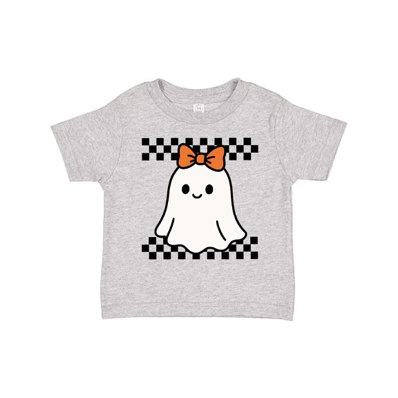 Inktastic Halloween Girl Ghost Checkered Girls Toddler T-Shirt