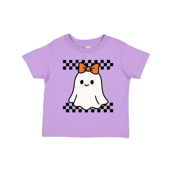 Inktastic Halloween Girl Ghost Checkered Girls Toddler T-Shirt