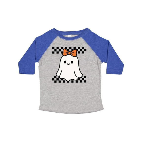 Inktastic Halloween Girl Ghost Checkered Girls Toddler T-Shirt