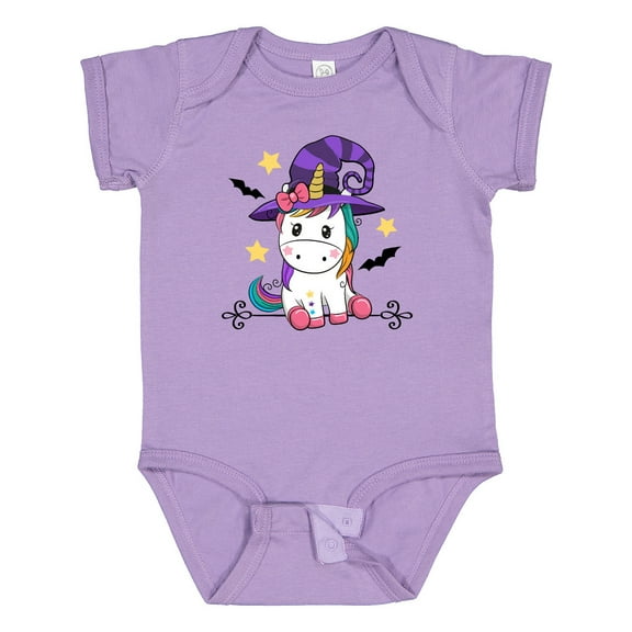Inktastic Halloween Girls Unicorn Witch Girls Baby Bodysuit