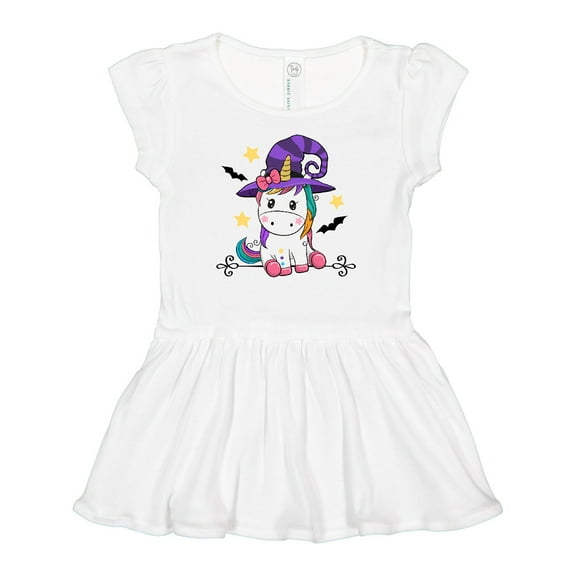 Inktastic Halloween Girls Unicorn Witch Girls Baby Dress