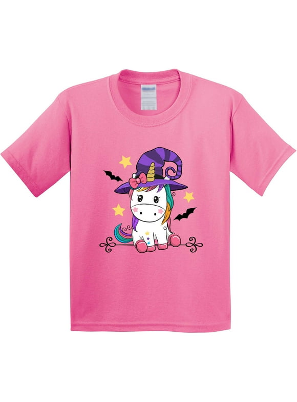 Halloween Girls Unicorn Witch Youth T-Shirt