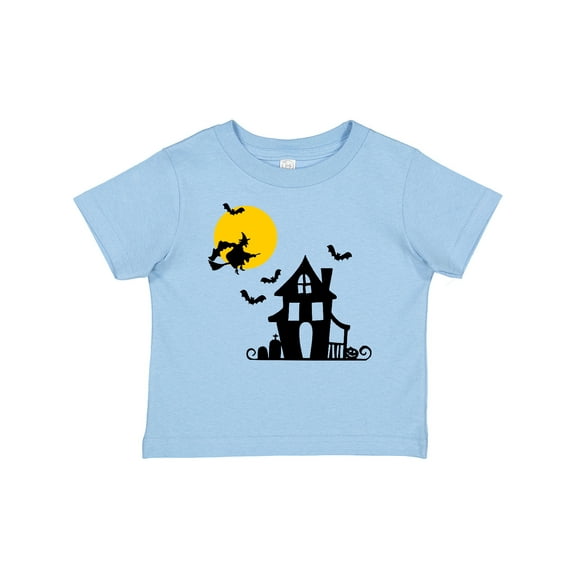 Inktastic Halloween Haunted House Witch and Bats Boys or Girls Baby T-Shirt