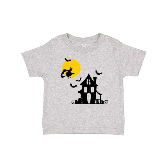 Inktastic Halloween Haunted House Witch and Bats Boys or Girls Baby T-Shirt