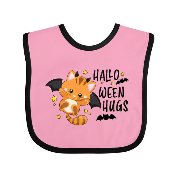 Inktastic Halloween Hugs with Cute Vampire Cat Bat Boys or Girls Baby Bib