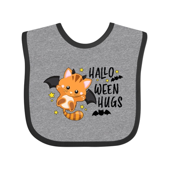 Inktastic Halloween Hugs with Cute Vampire Cat Bat Boys or Girls Baby Bib