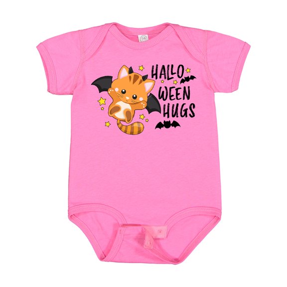 Inktastic Halloween Hugs with Cute Vampire Cat Bat Boys or Girls Baby Bodysuit