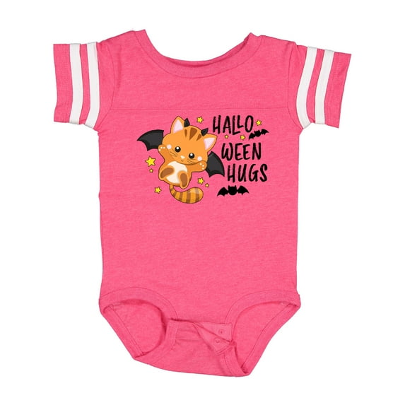 Inktastic Halloween Hugs with Cute Vampire Cat Bat Boys or Girls Baby Bodysuit