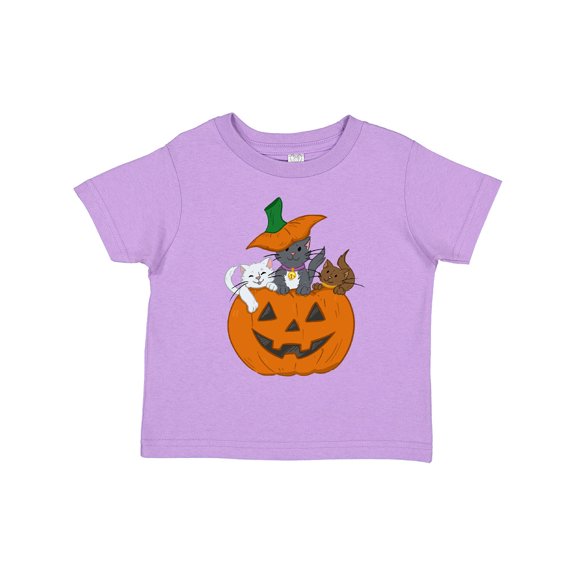 Inktastic Halloween Kitties in Pumpkin Boys or Girls Toddler T-Shirt