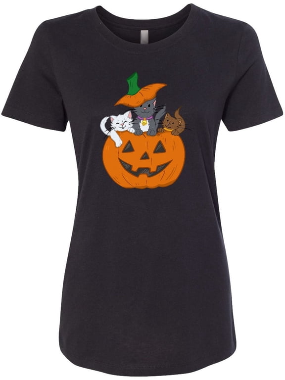 Halloween Kitties in Pumpkin Women's T-Shirt