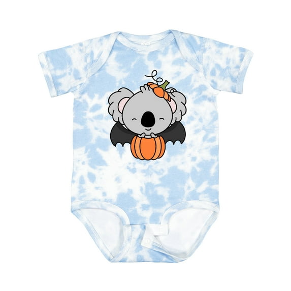 Inktastic Halloween Koala, Cute Koala, Baby Koala, Pumpkin, Bat Wings Boys or Girls Baby Bodysuit