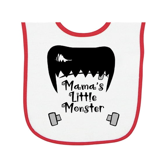 Inktastic Halloween Mama's Little Monster Frankenstein Baby Terry Cloth Bib
