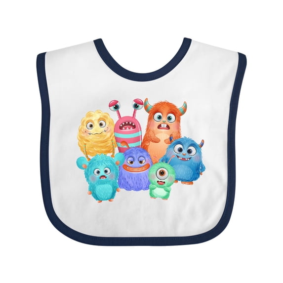 Inktastic Halloween Monsters Boys or Girls Baby Bib