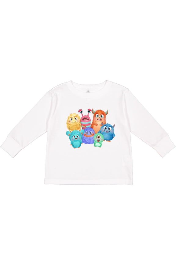 Halloween Monsters Boys or Girls Long Sleeve Toddler T-Shirt