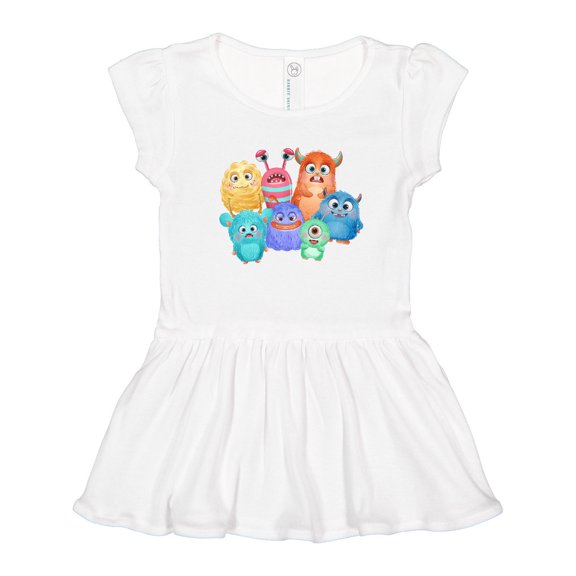 Inktastic Halloween Monsters Girls Toddler Dress