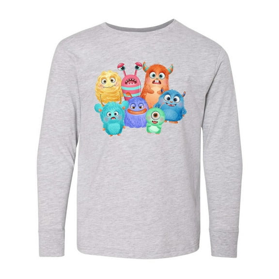 Inktastic Halloween Monsters Long Sleeve Youth T-Shirt