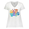 thumbnail image 1 of Inktastic Halloween Monsters Women's Plus Size V-Neck T-Shirt, 1 of 5