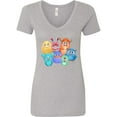 thumbnail image 1 of Inktastic Halloween Monsters Women's V-Neck T-Shirt, 1 of 5
